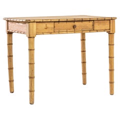 1900s French Faux Bamboo Writing Table