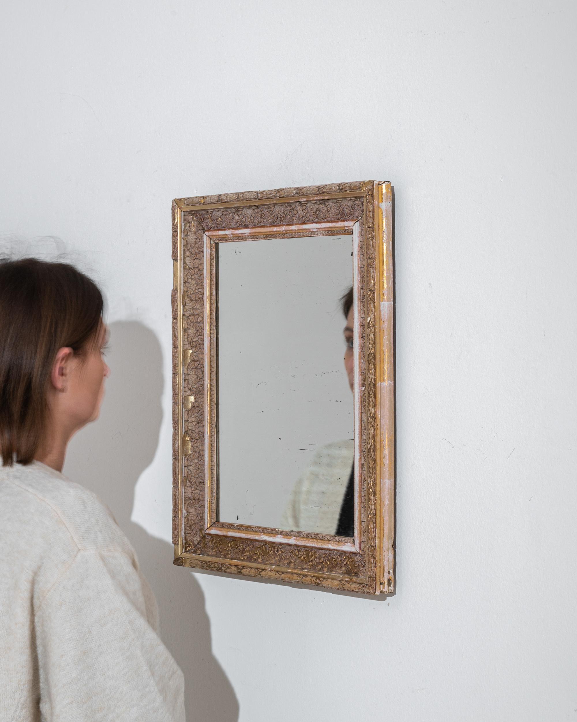 20th Century 1900s French Gilded Wooden Mirror For Sale
