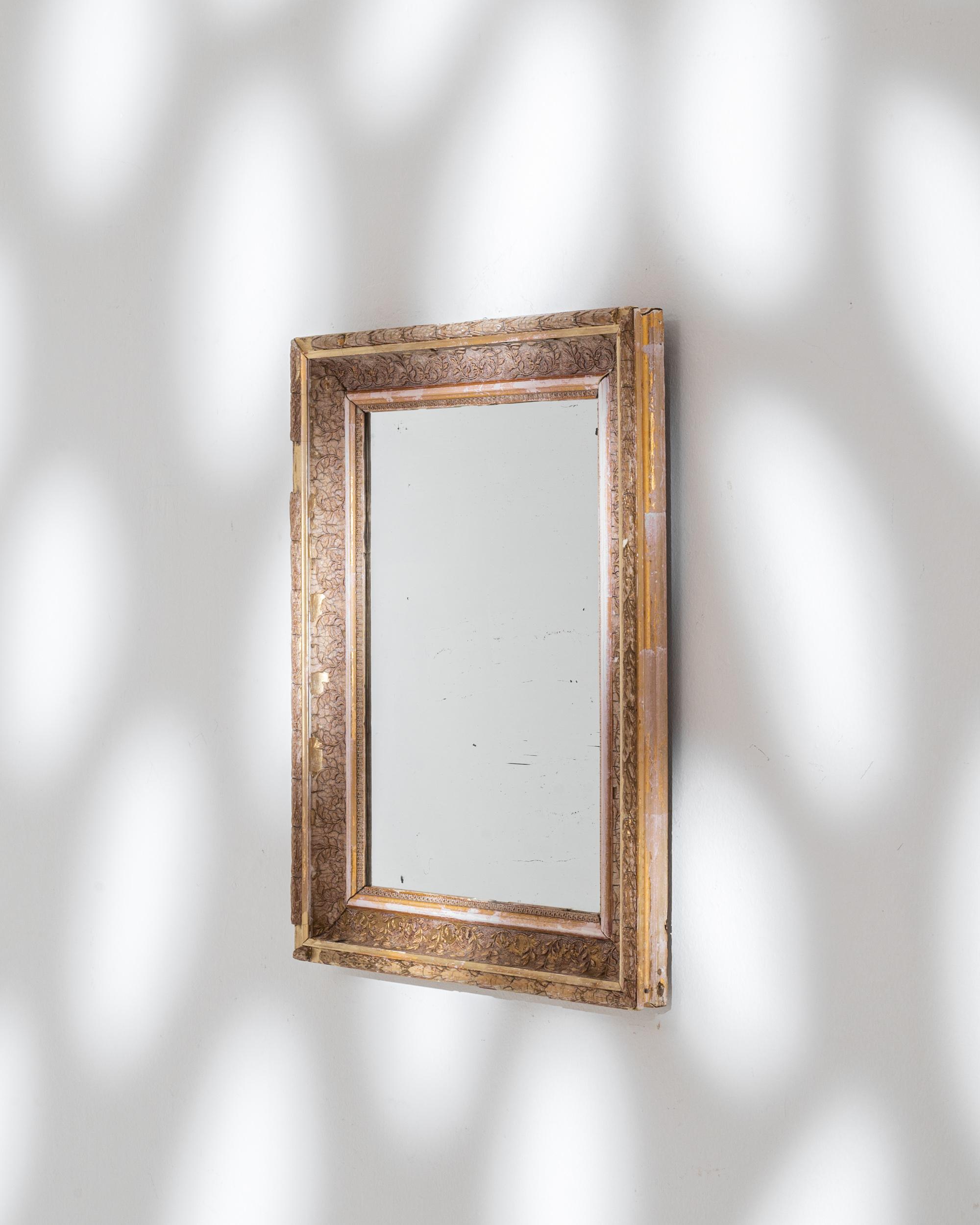 1900s French Gilded Wooden Mirror For Sale 2