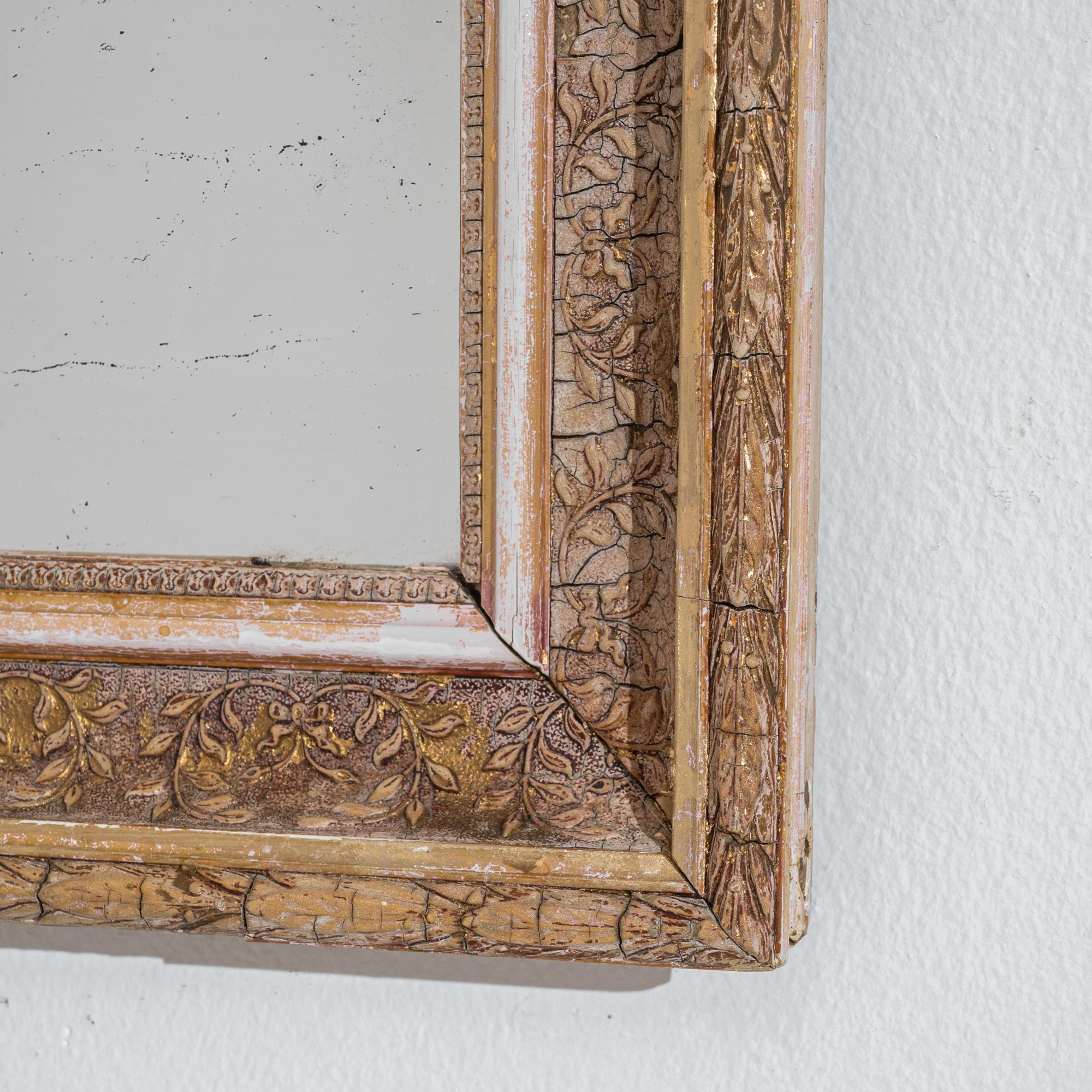 1900s French Gilded Wooden Mirror For Sale 4