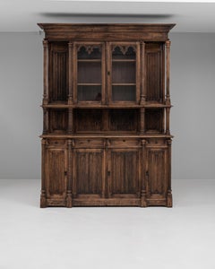 1900s French Gothic Revival Wooden Vitrine