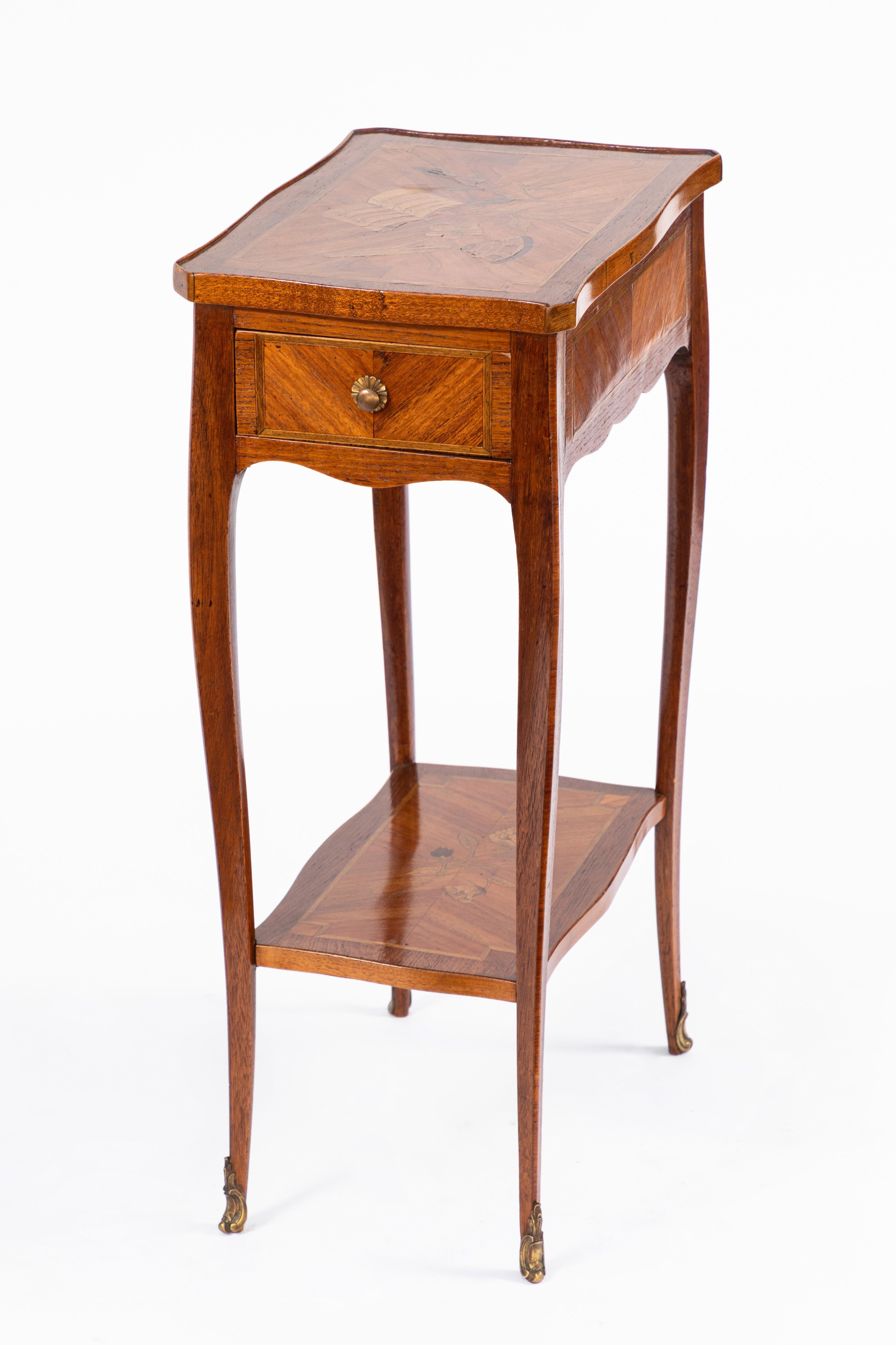 1900s French Inlaid Side Table 4