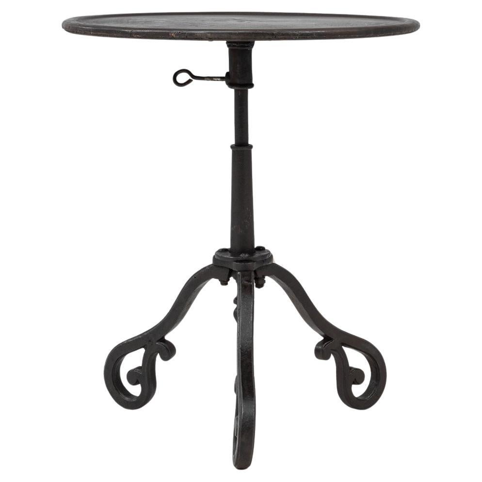 1900s French Iron Side Table
