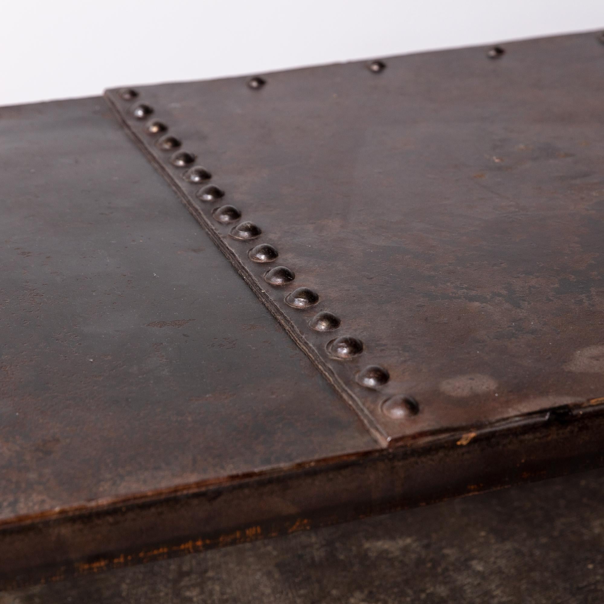 Industrial 1900s French Iron Waterfall Coffee Table