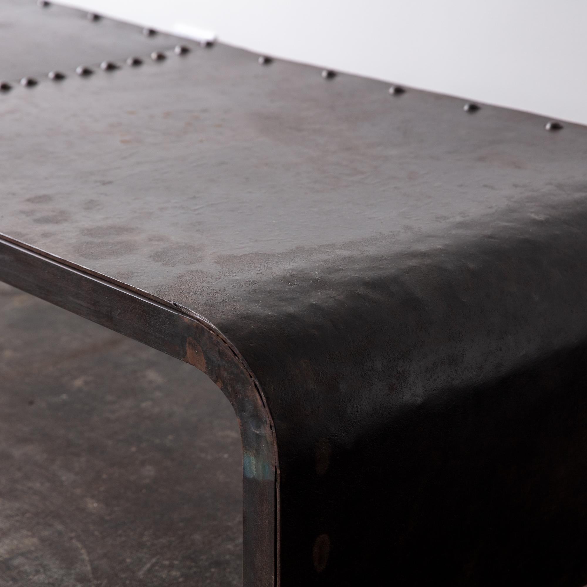 20th Century 1900s French Iron Waterfall Coffee Table For Sale