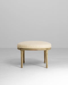 1900s French Louis XVI Style Upholstered Stool