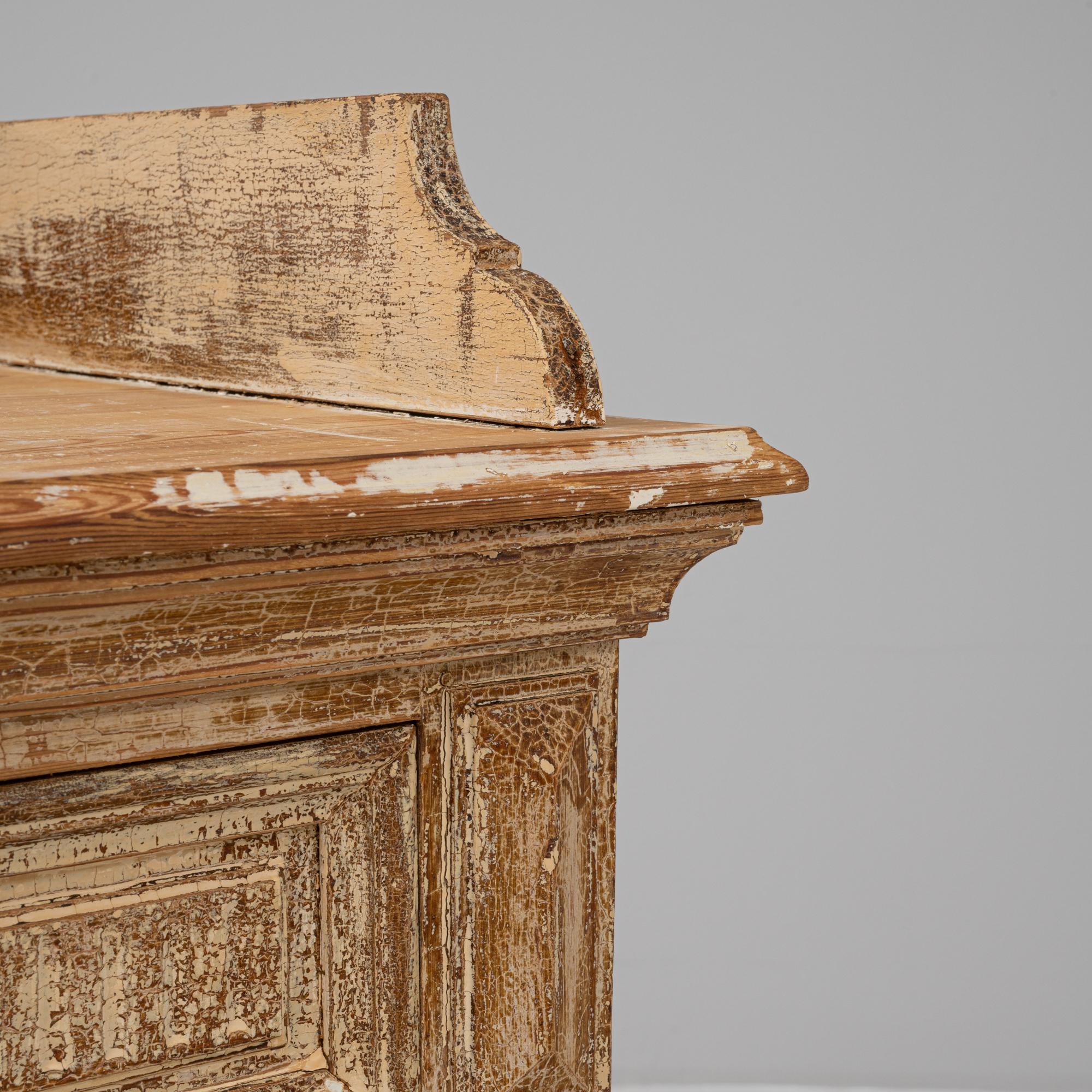 1900s French Louis XVI Wood Patinated Console Table For Sale 6