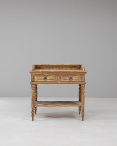1900s French Louis XVI Wood Patinated Console Table