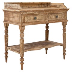 1900s French Louis XVI Wood Patinated Console Table