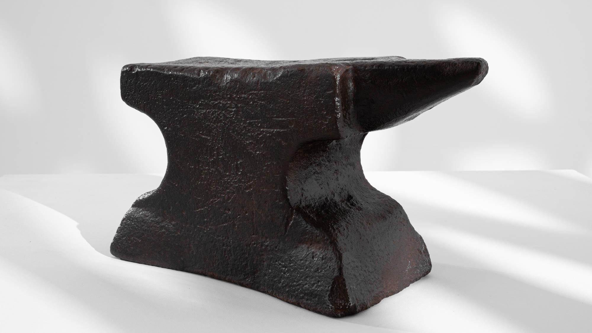Iron 1900s French Metal Anvil For Sale