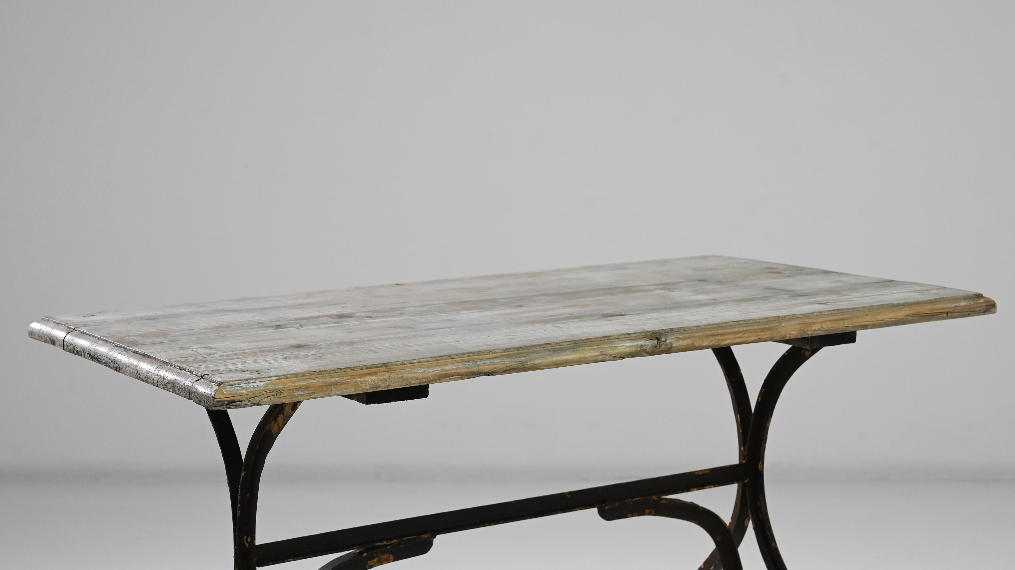 Rustic 1900s, French Metal Bistro Table