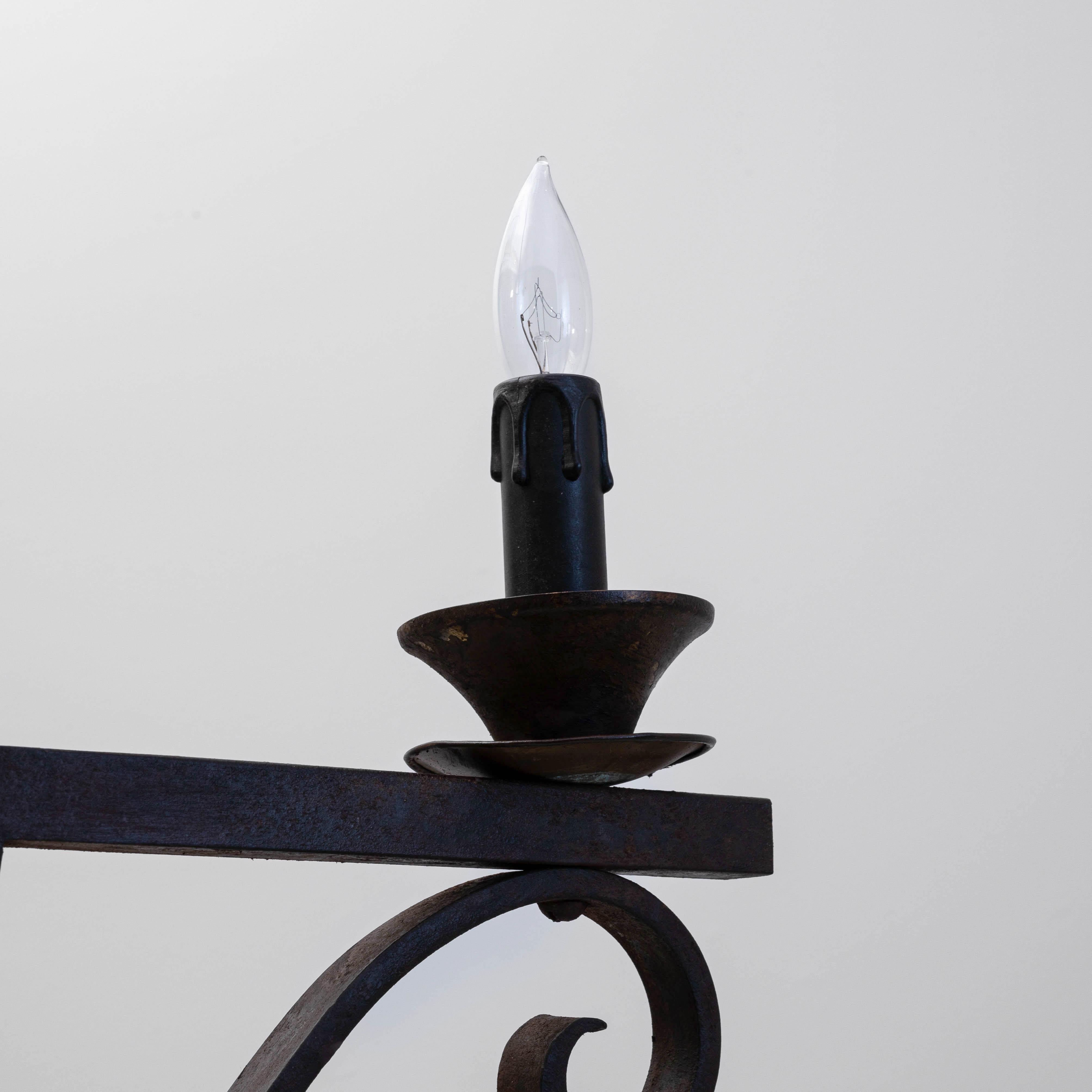 Lampadario francese in metallo del 1900 in vendita 10