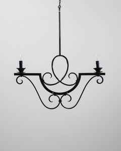 1900s French Metal Chandelier
