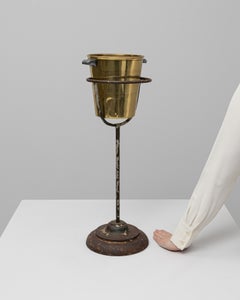 1900s French Metal Ice Bucket Stand