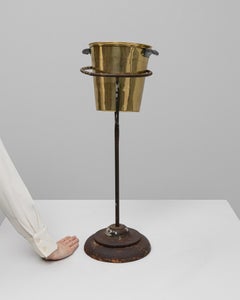 1900s French Metal Ice Bucket Stand