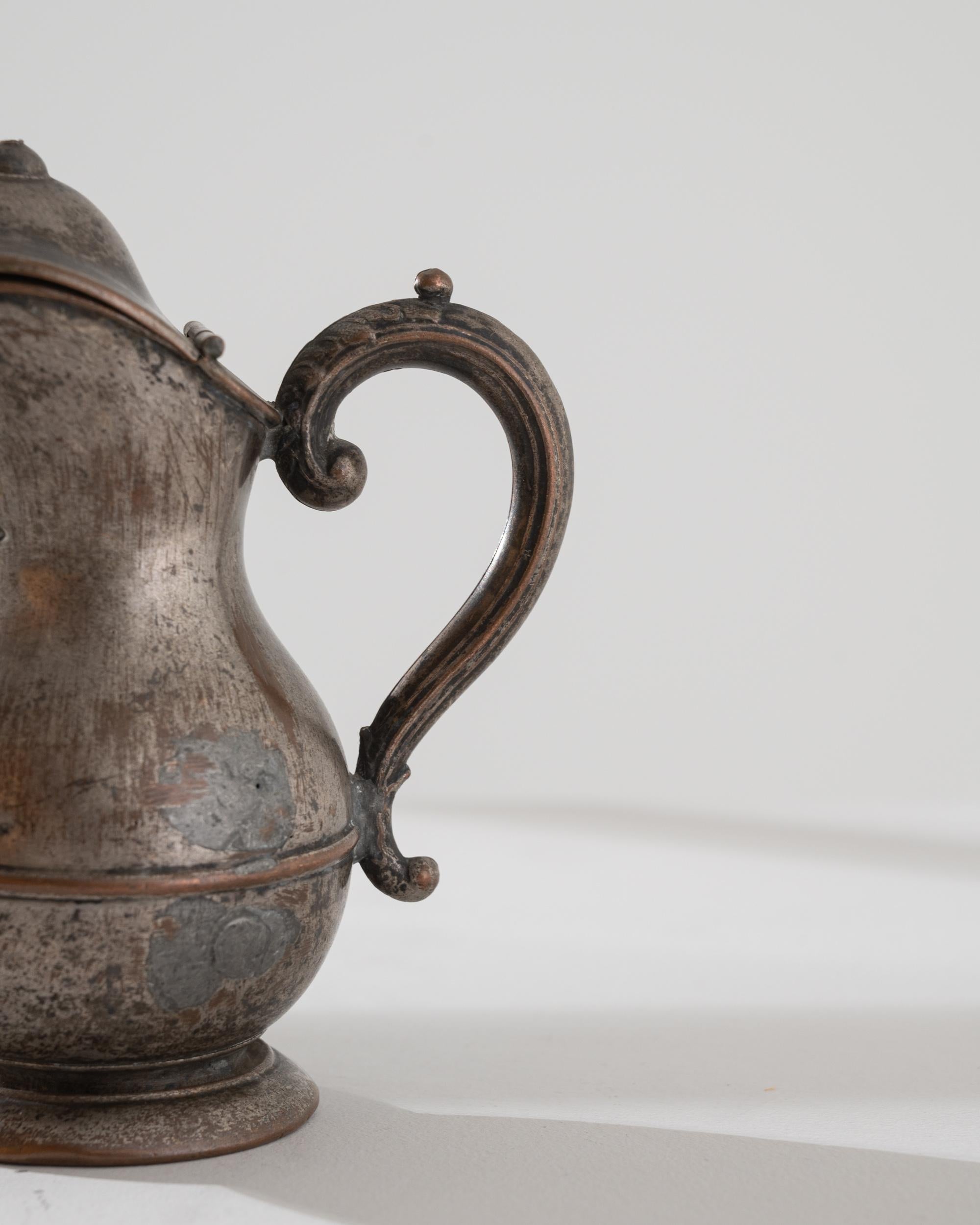 1900s French Metal Jug For Sale 1