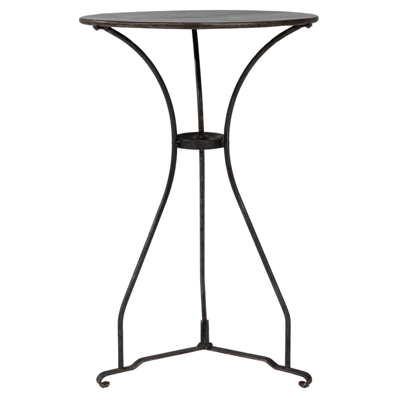 Table d'appoint en métal française des années 1900 