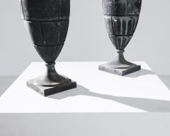 1900’s French Metal Urns, a Pair