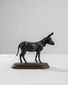 Donkey miniature français des années 1900 en bronze