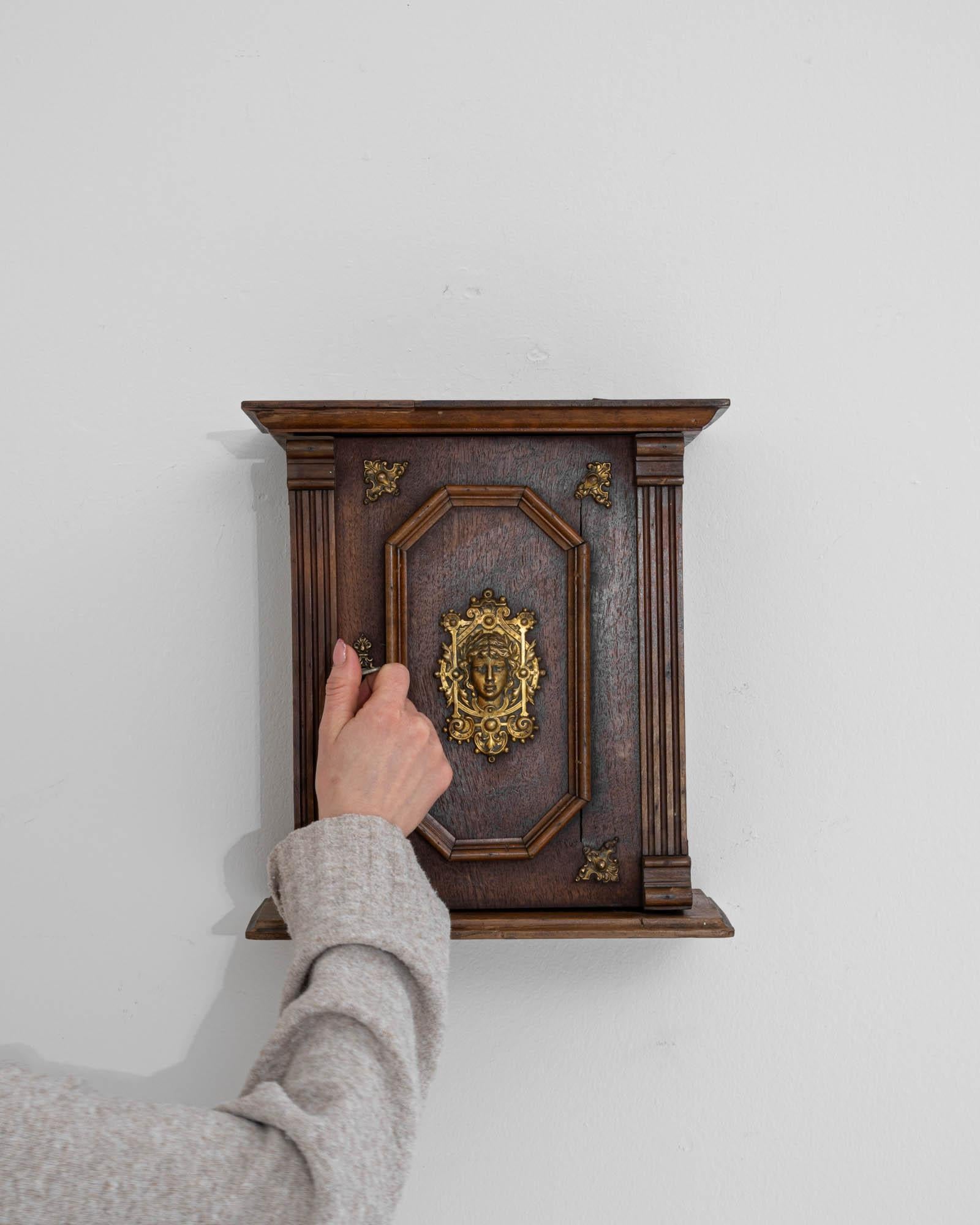 1900s French Miniature Wall Cabinet In Good Condition In High Point, NC