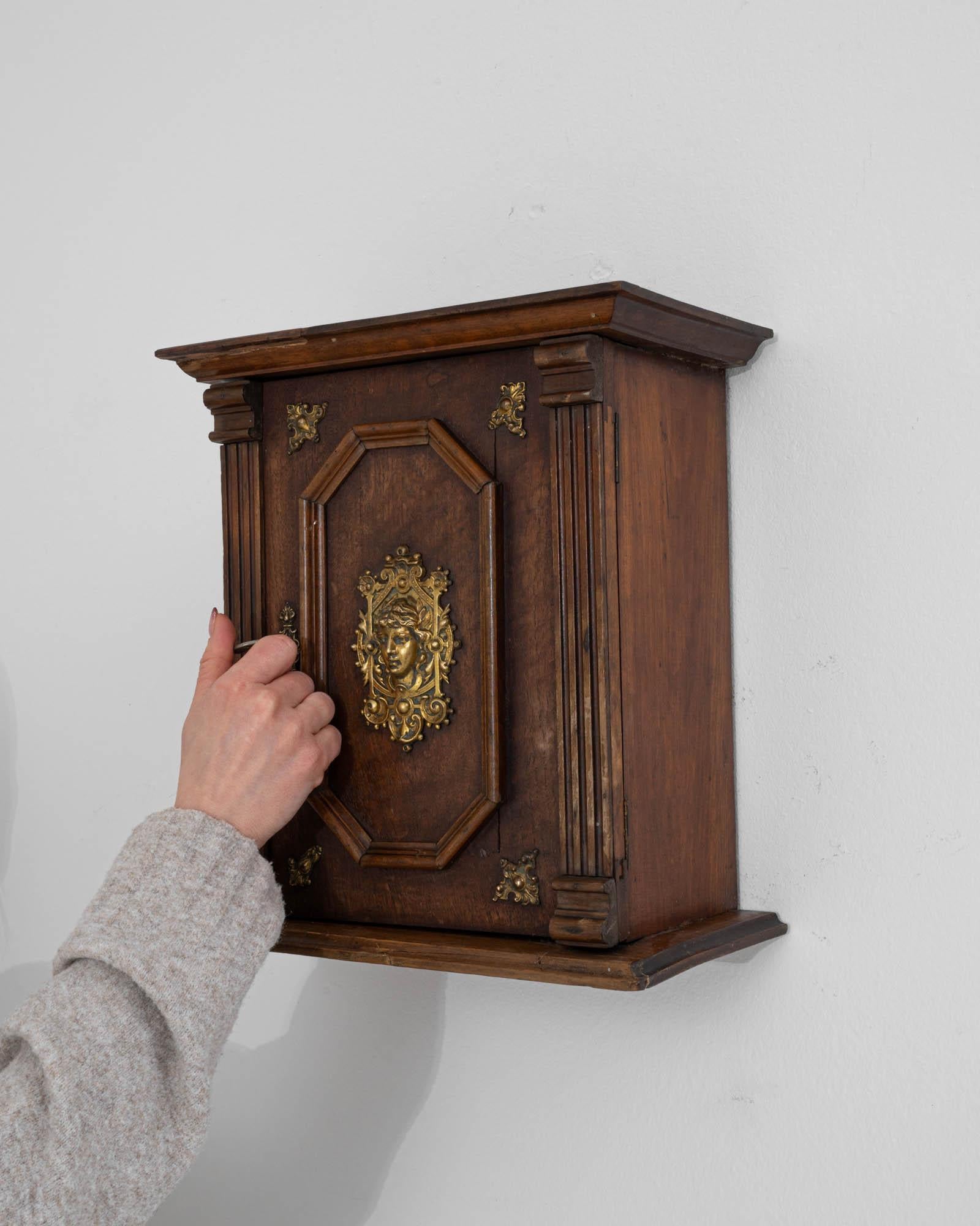 Early 20th Century 1900s French Miniature Wall Cabinet