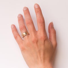 1900s French Napoleon III 18 Karat Rose Gold Band Ring