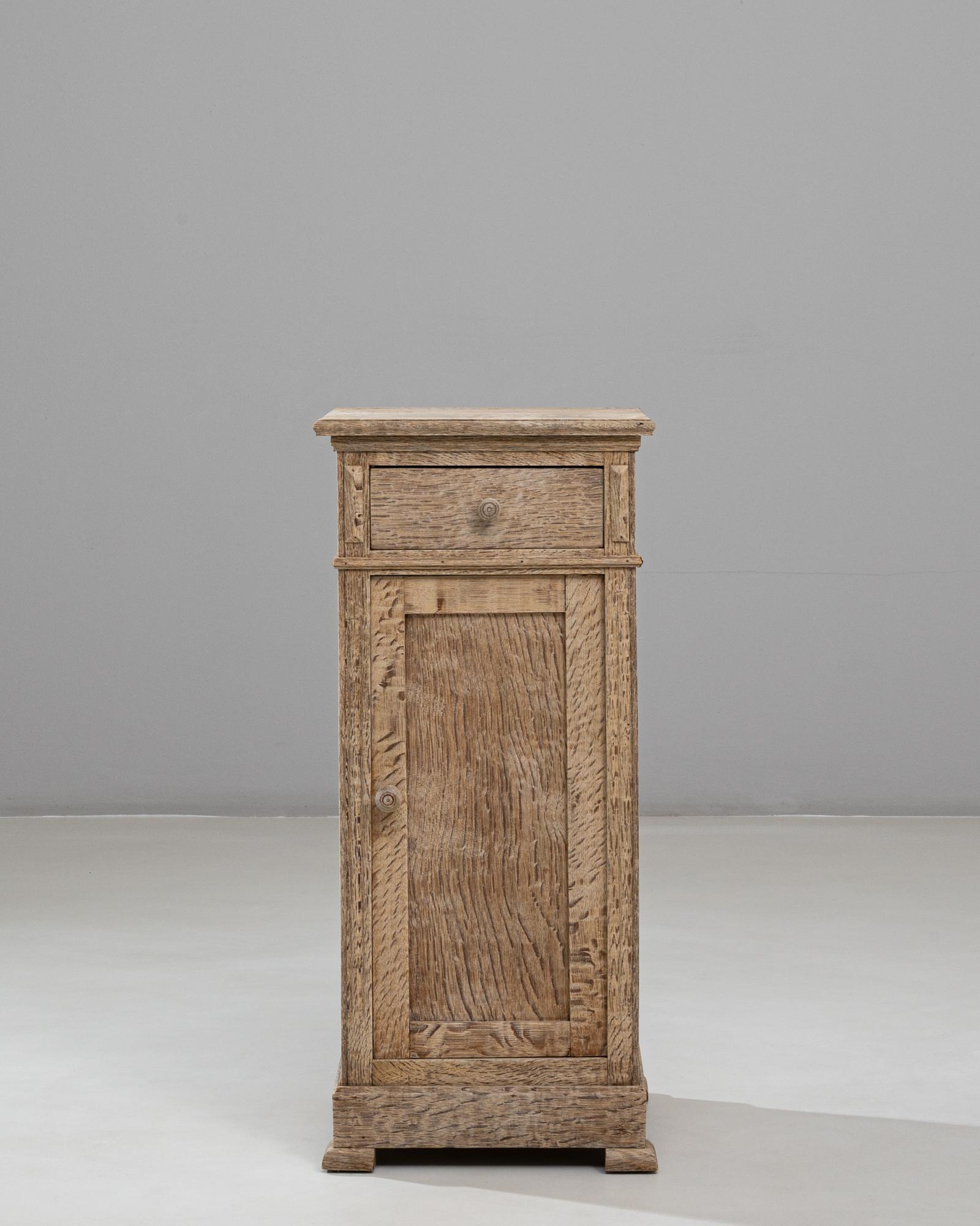 1900s French Oak Bedside Table With Drawer For Sale 2