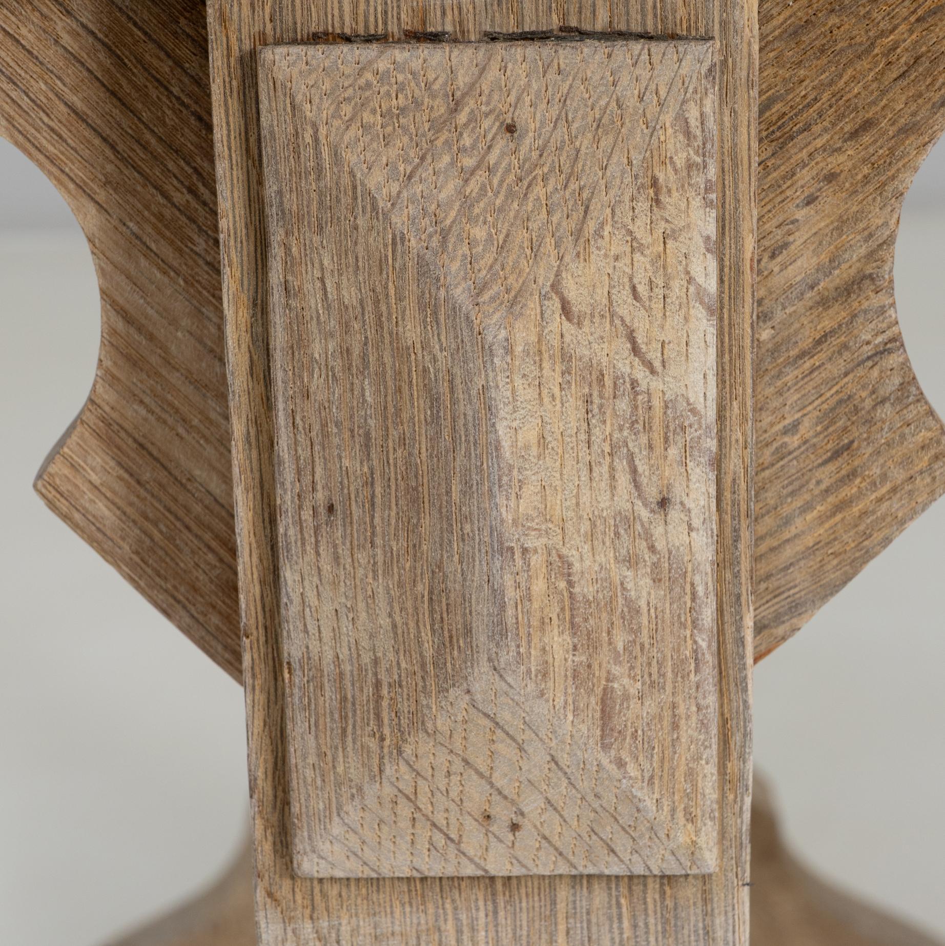 1900s French Oak Bistro Table For Sale 6