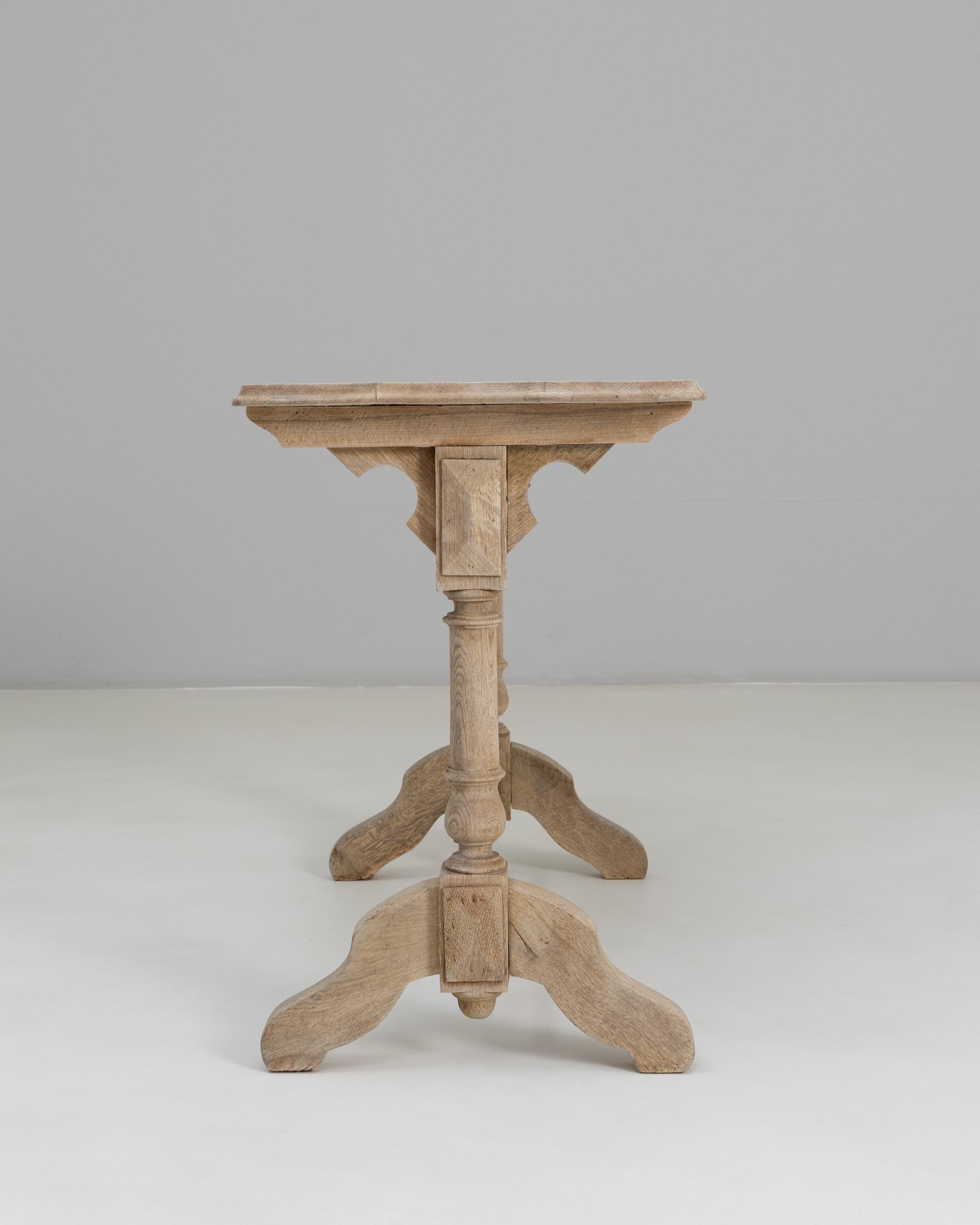 1900s French Oak Bistro Table For Sale 7