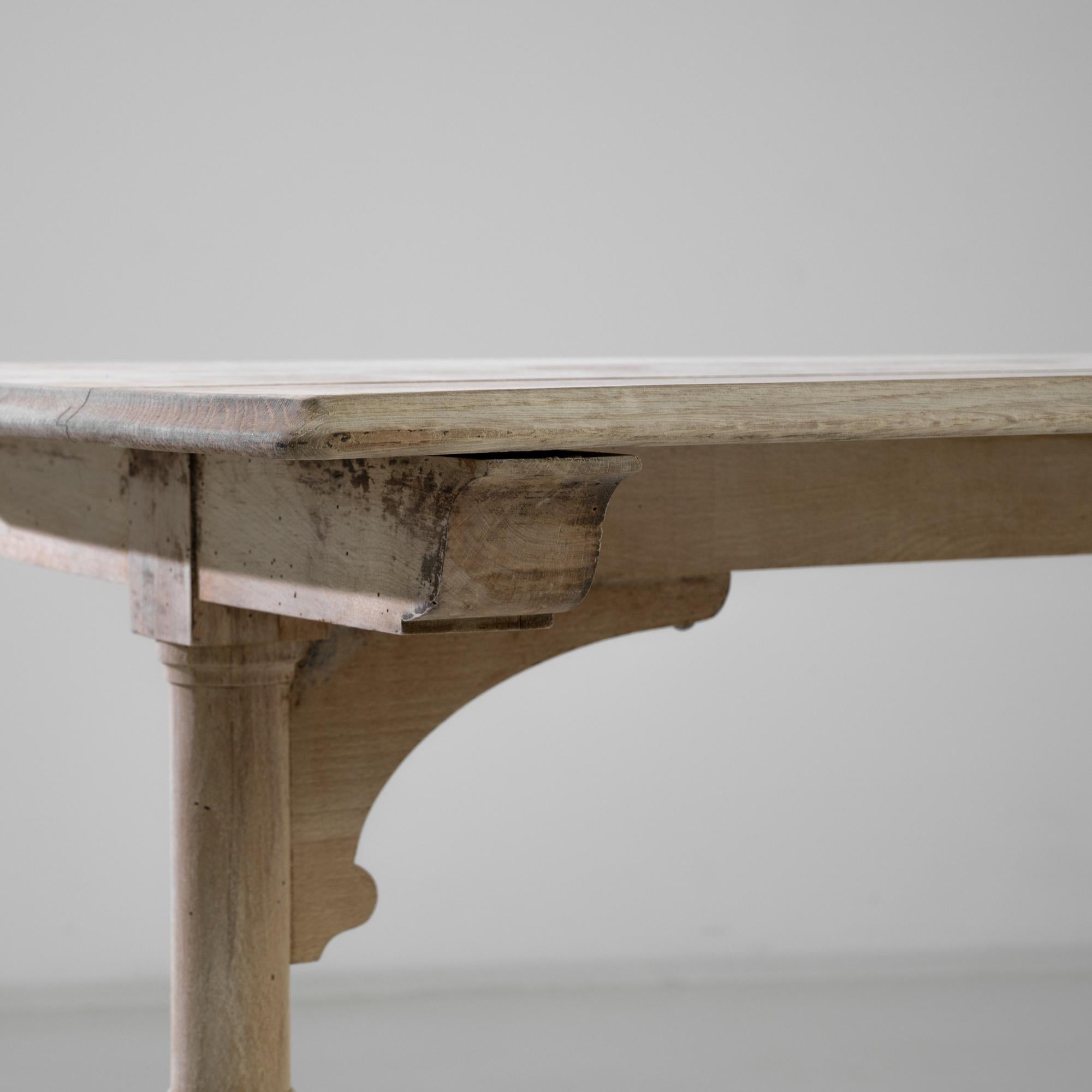 1900s French Oak Bistro Table In Good Condition In High Point, NC