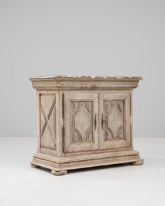 1900s French Oak Buffet With Marble Top