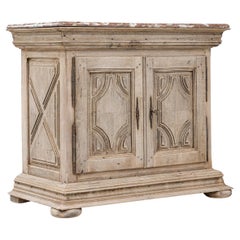 1900s French Oak Buffet With Marble Top