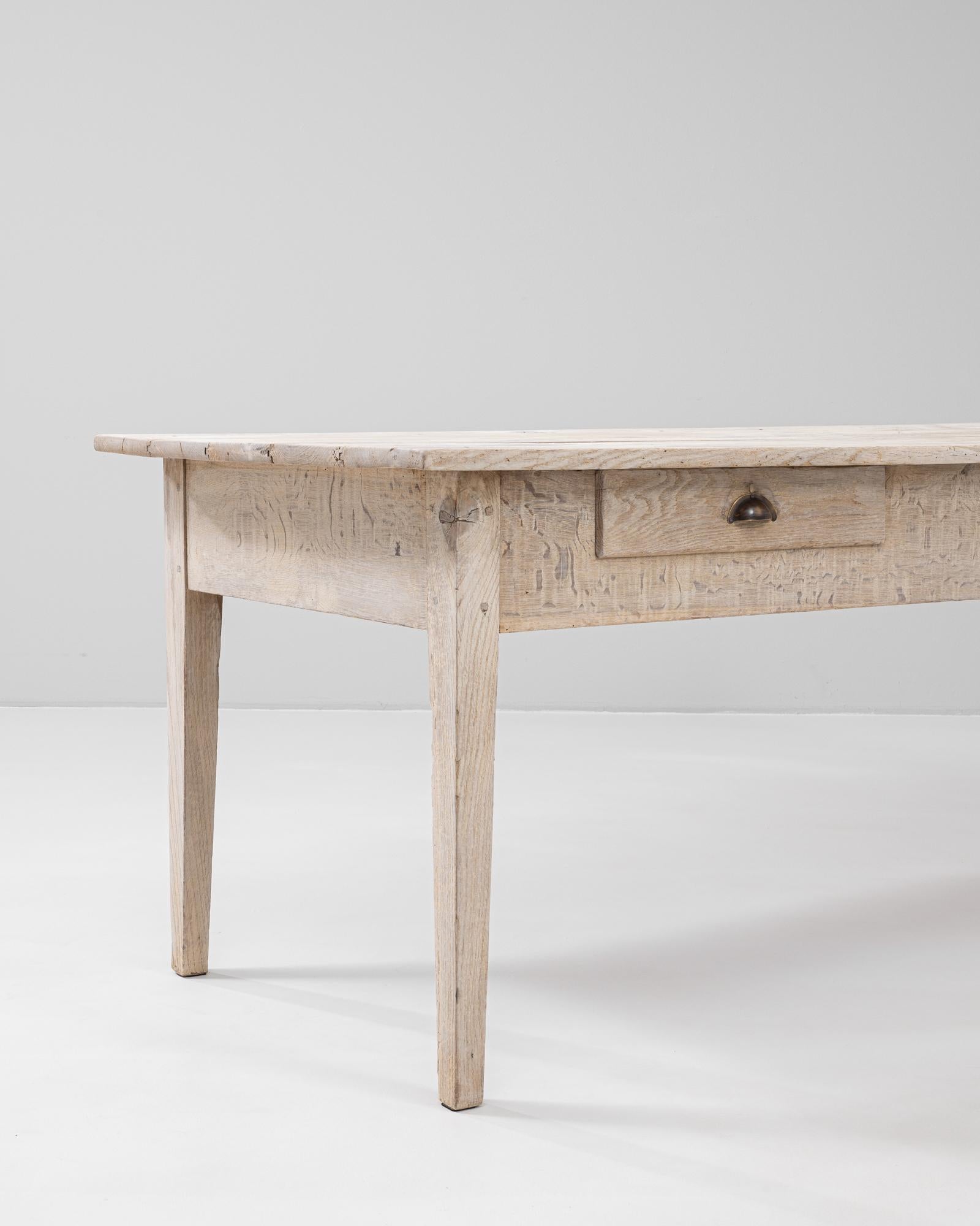 Mesa de comedor francesa de roble de 1900 en venta 1