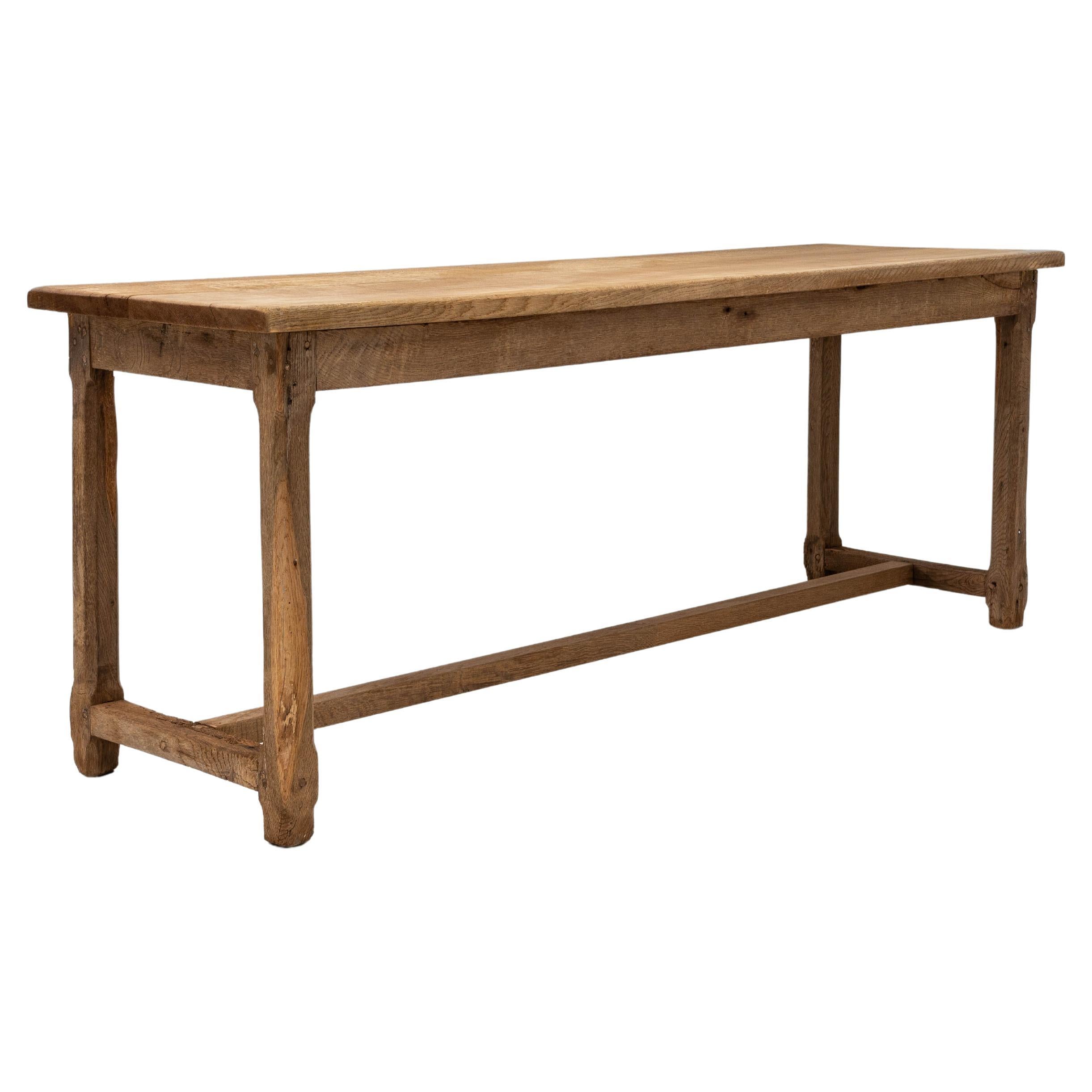 Table de salle à manger en Oak français des années 1900