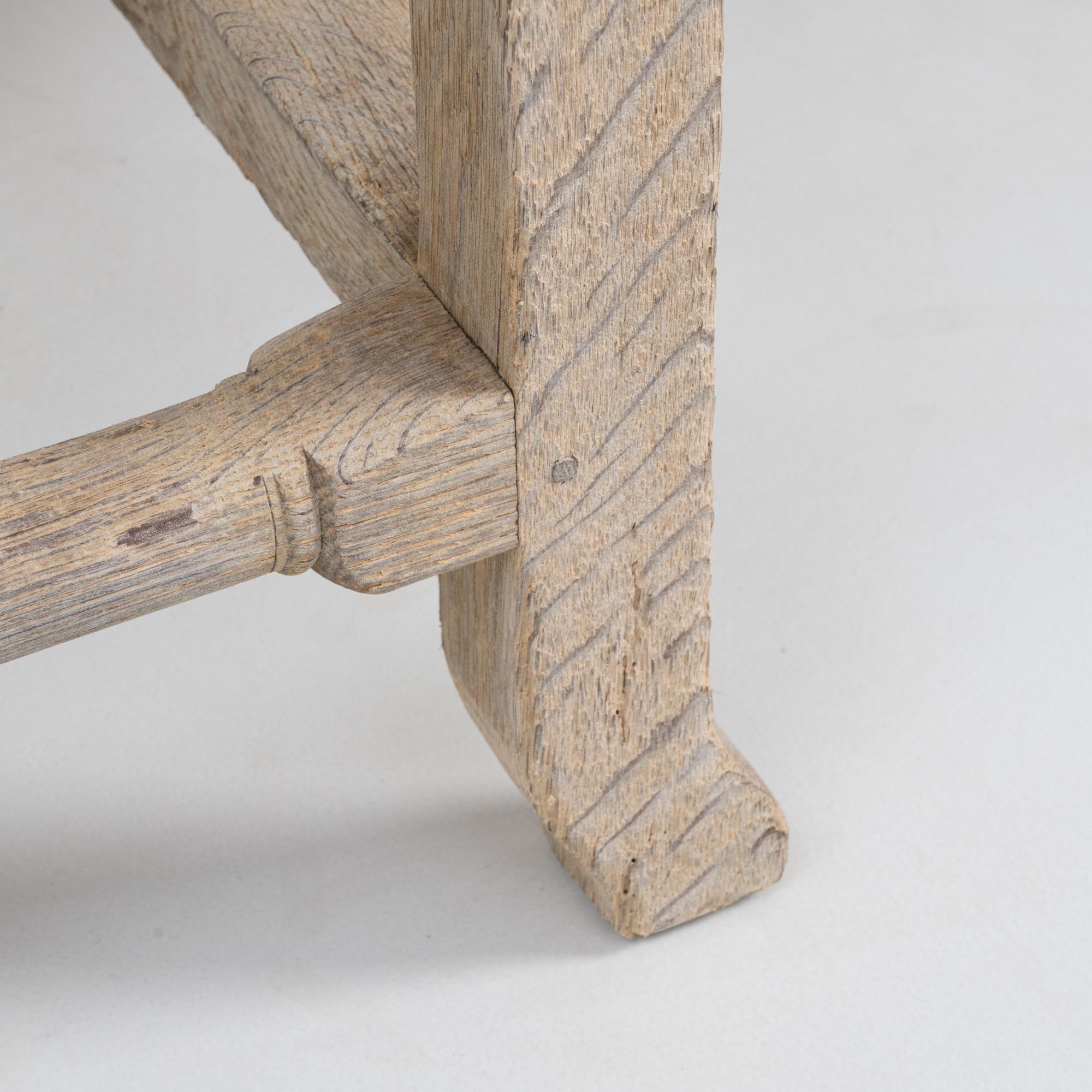 1900s French Oak Drop Leaf Table For Sale 9