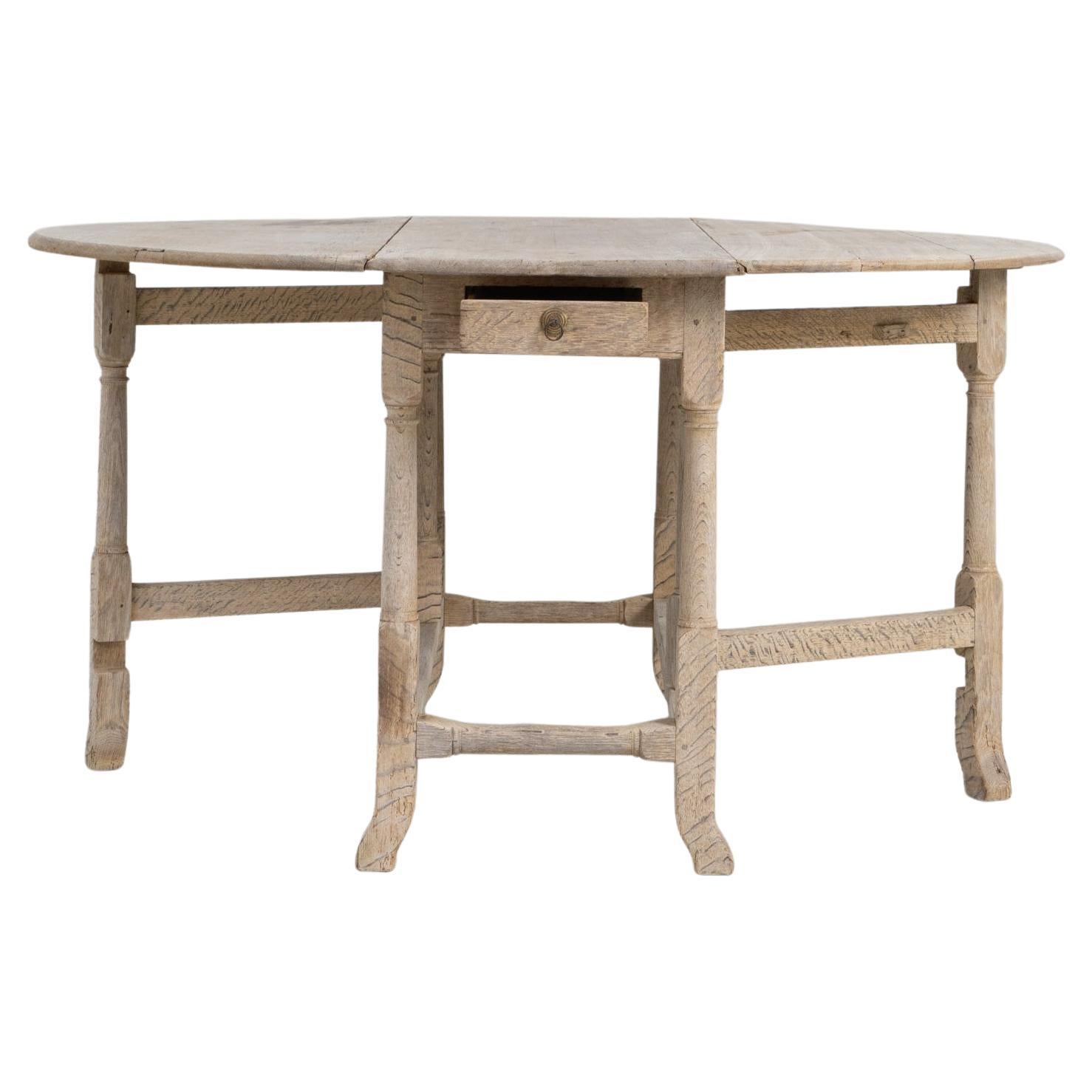 Table à abattant en chêne français des années 1900