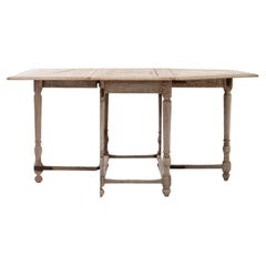 Antique 1900s French Oak Gate Leg Table