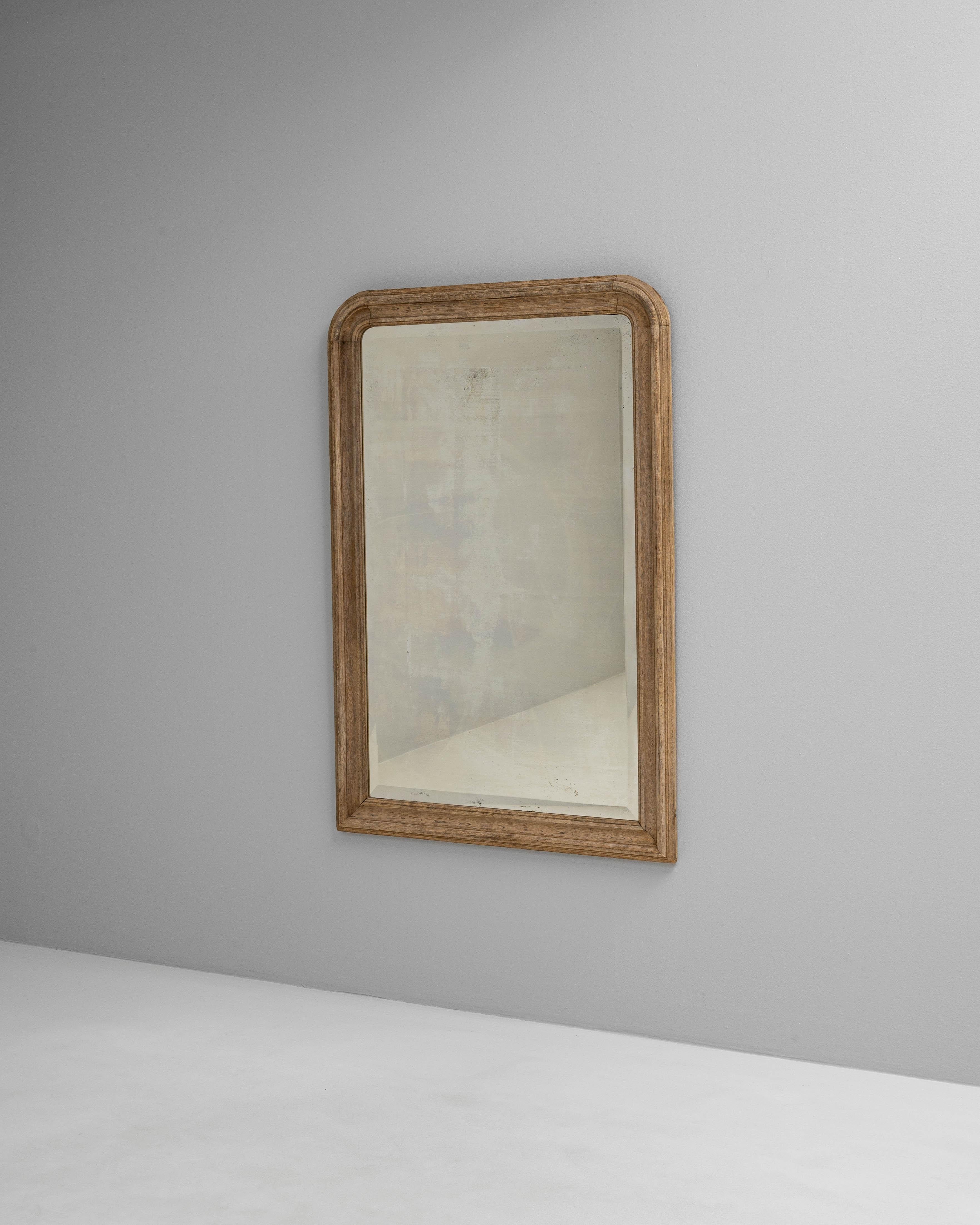 20th Century 1900s French Oak Mirror