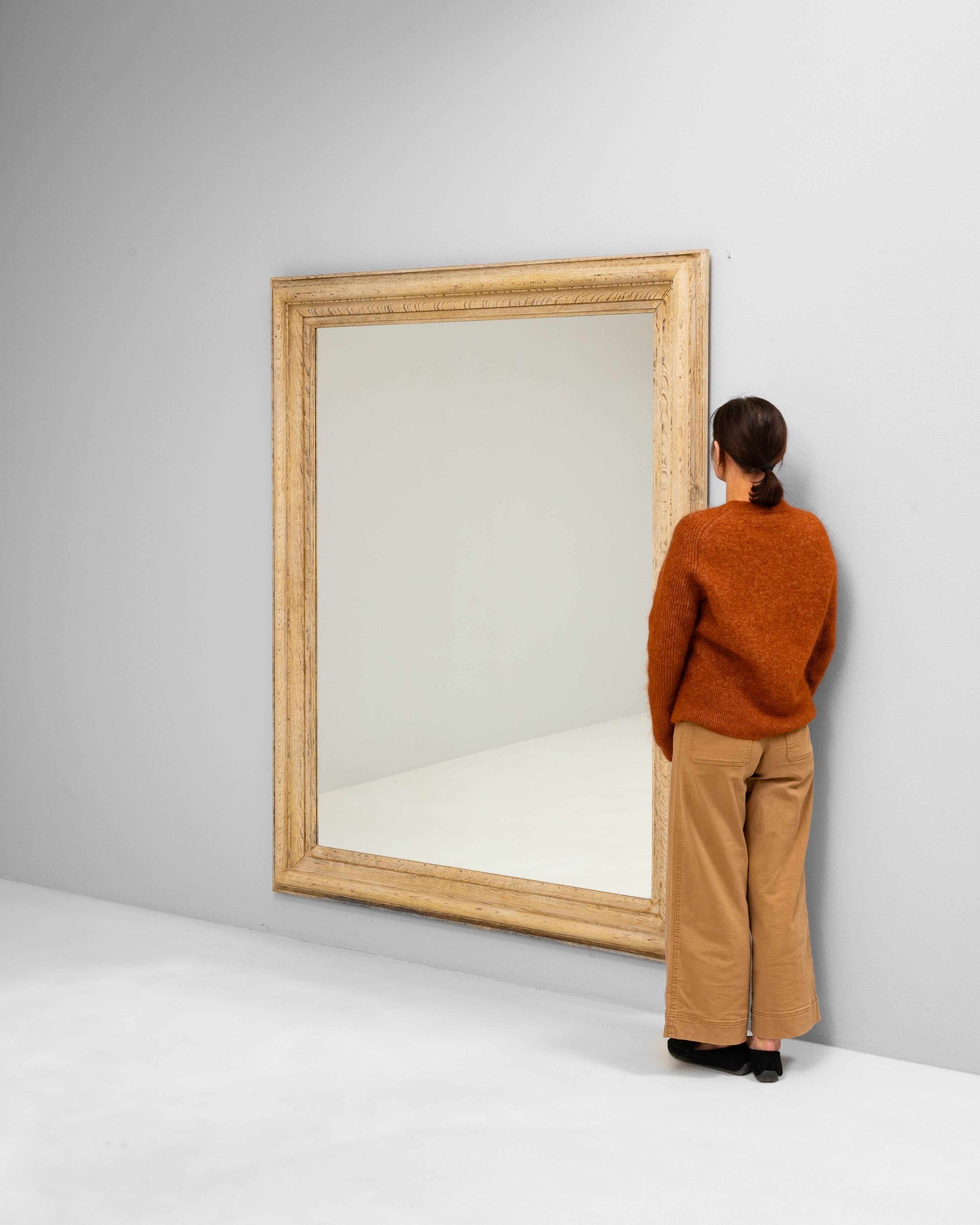 Miroir en chêne français 1900 Bon état - En vente à High Point, NC