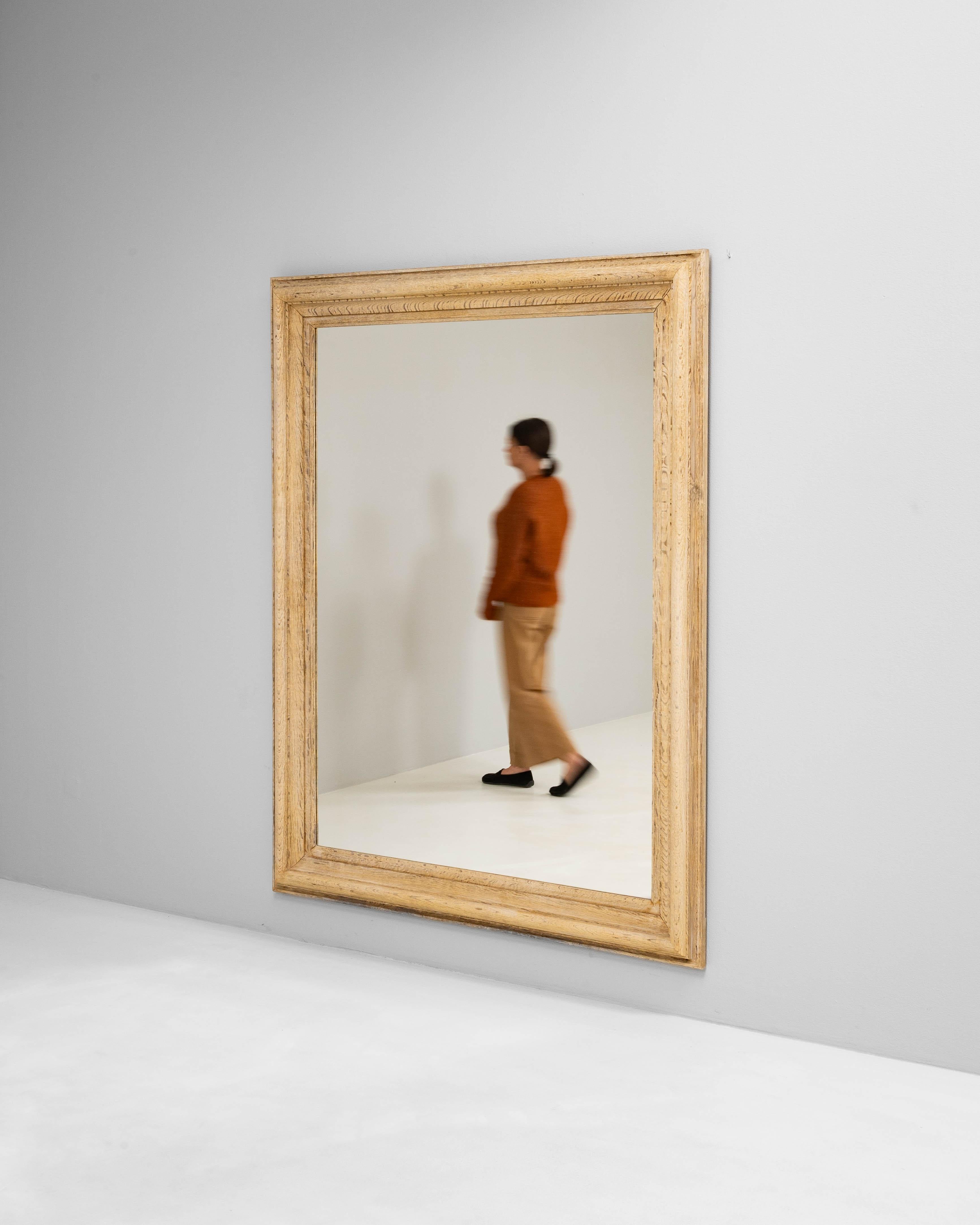 20ième siècle Miroir en chêne français 1900 en vente