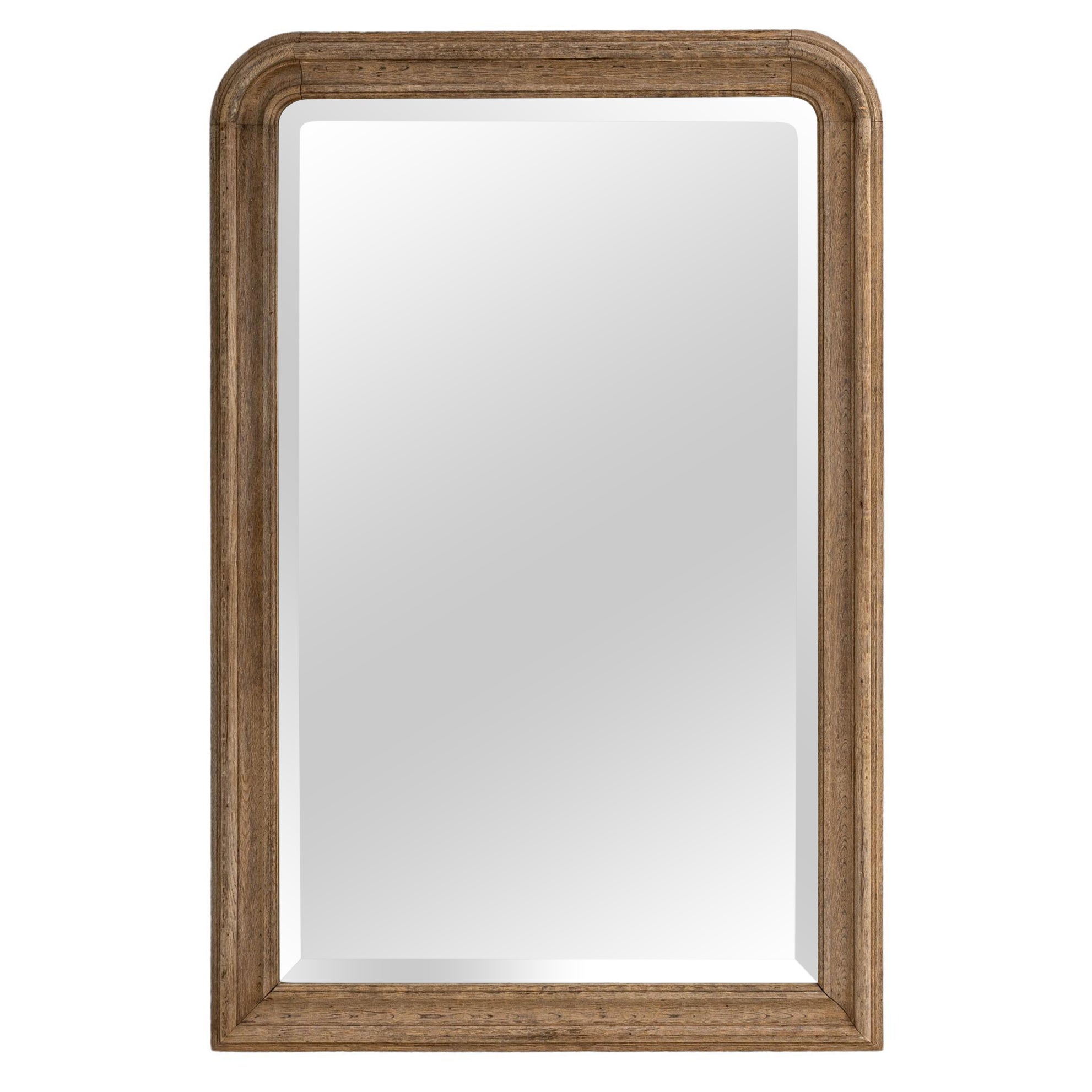 1900s French Oak Mirror