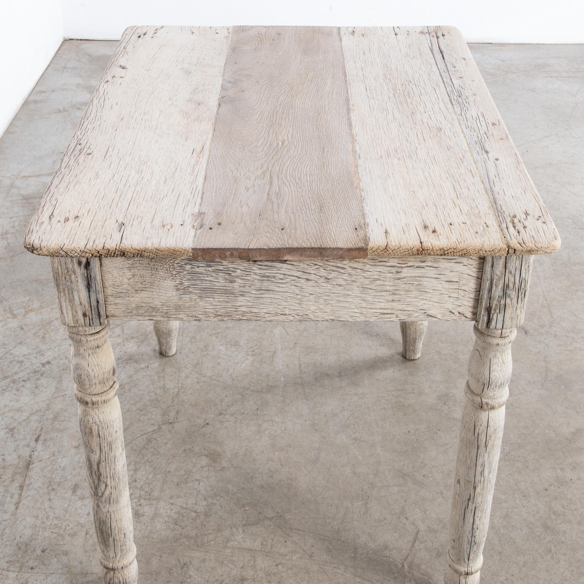 1900s French Oak Side Table 1