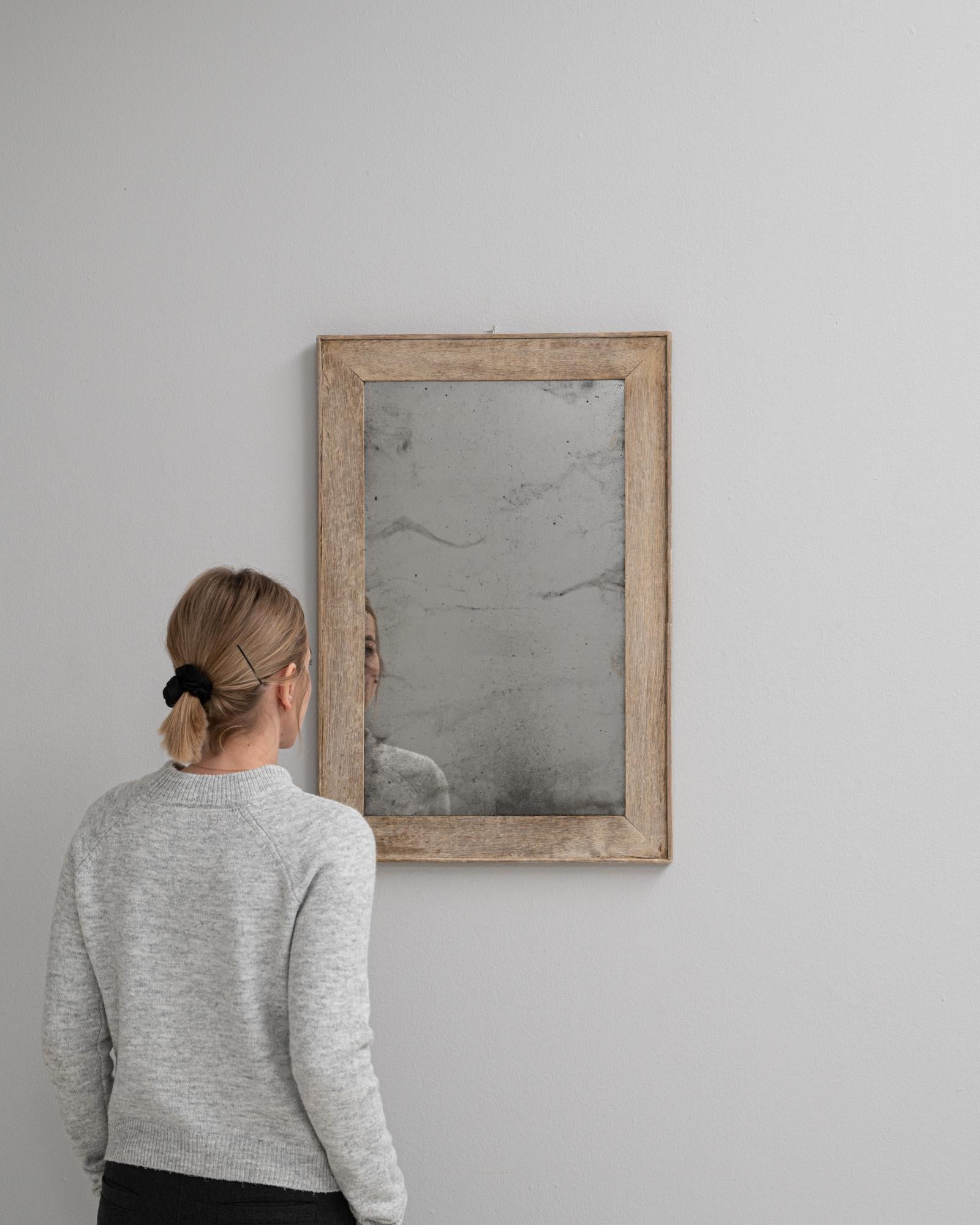 Francese Specchio da parete in Oak francese del 1900 in vendita