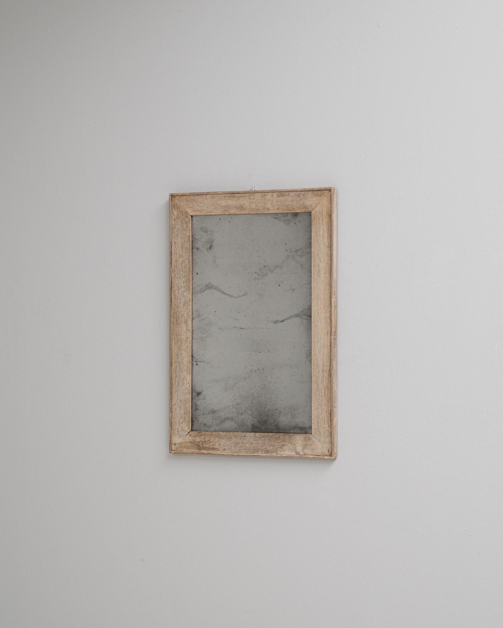 Specchio da parete in Oak francese del 1900 in vendita 1