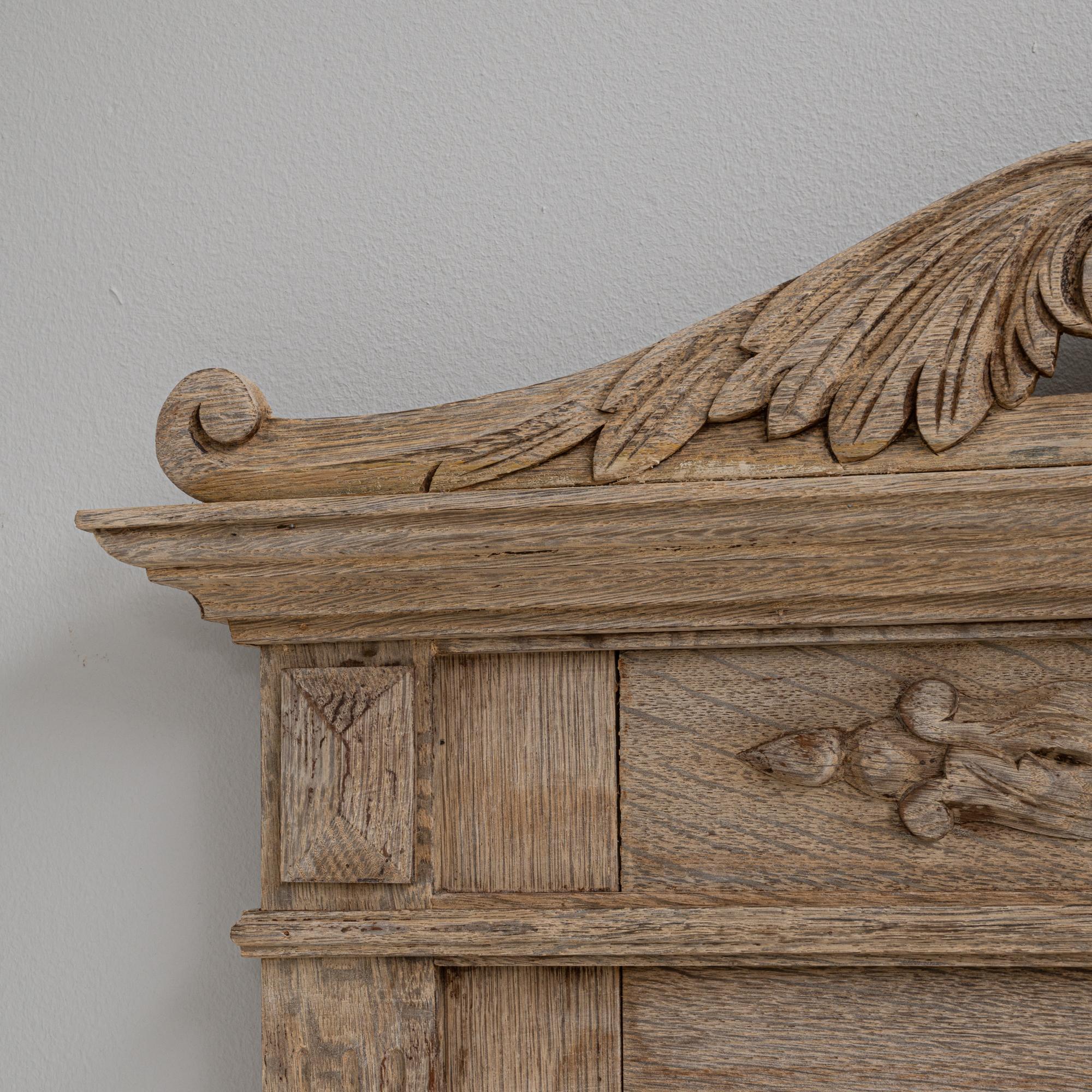 Specchio da parete in Oak francese del 1900 in vendita 3