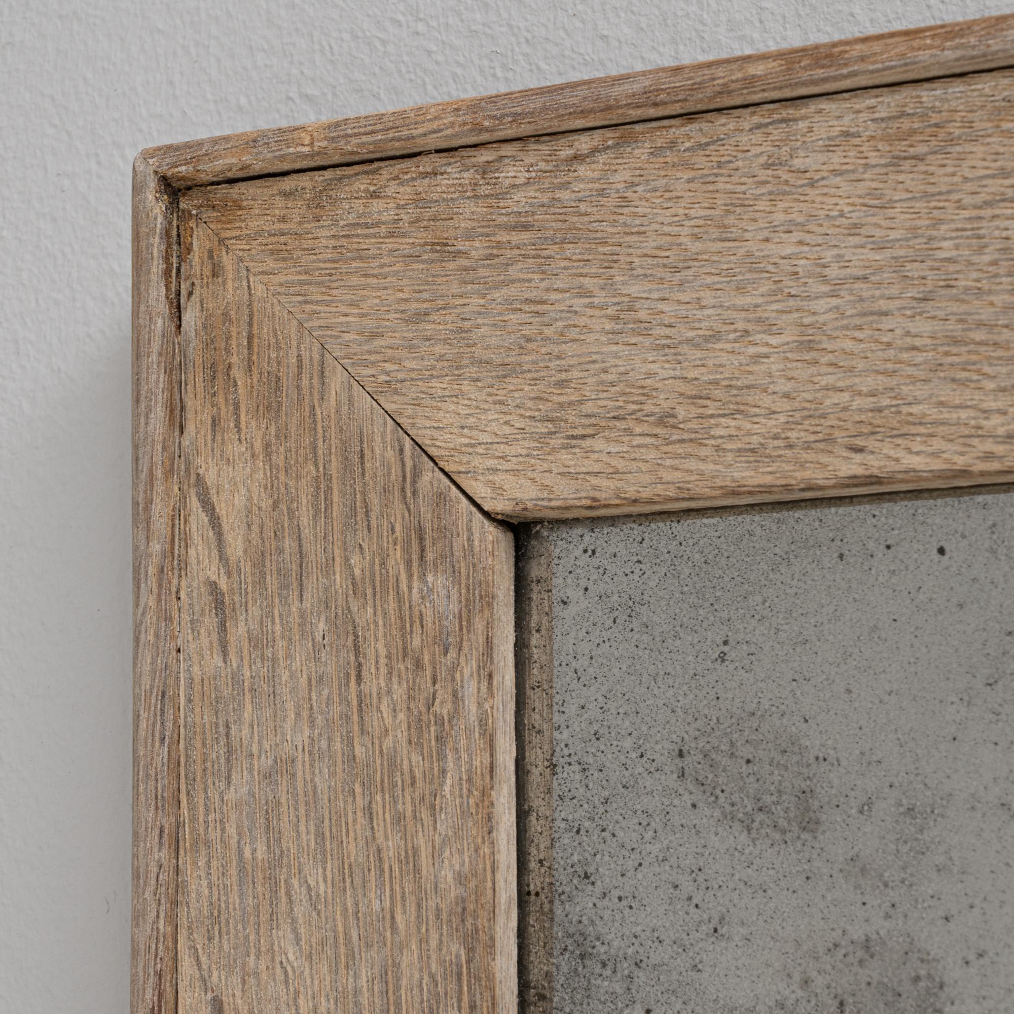 Specchio da parete in Oak francese del 1900 in vendita 3