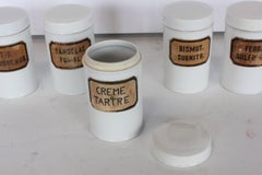 1900s French Pharmacy Porcelain Jars