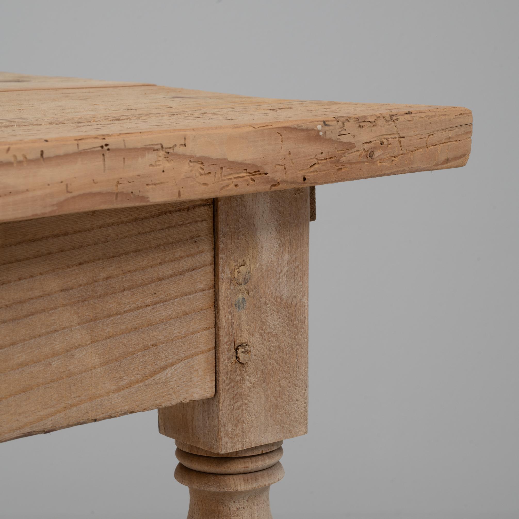 Table de salle à manger en pin français 1900 en vente 2