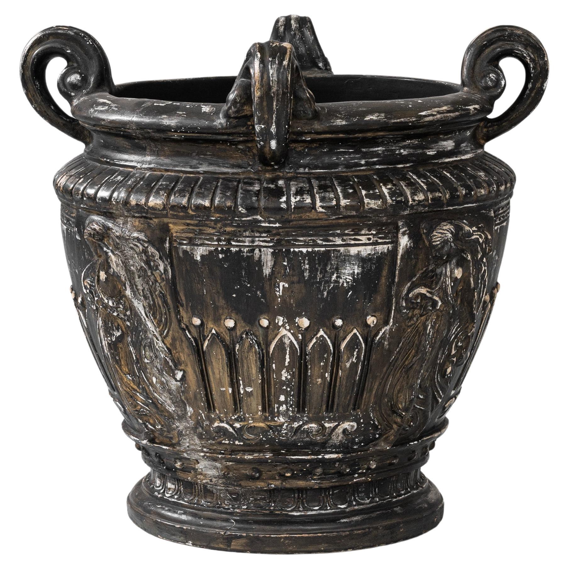 1900s French Plaster Vase For Sale