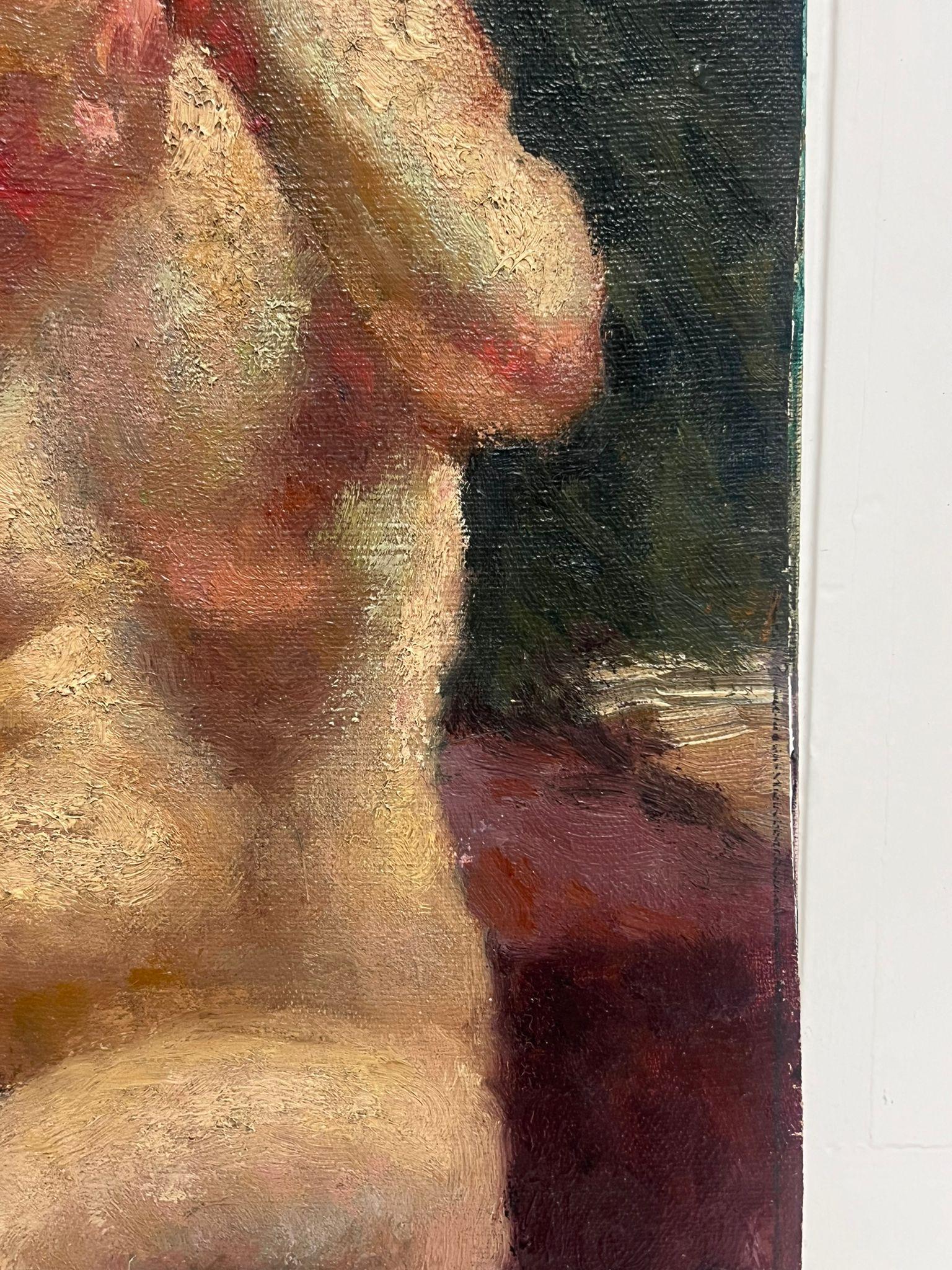 Portrait de femme nue post-impressionniste français de très belle qualité datant des années 1900 en vente 1